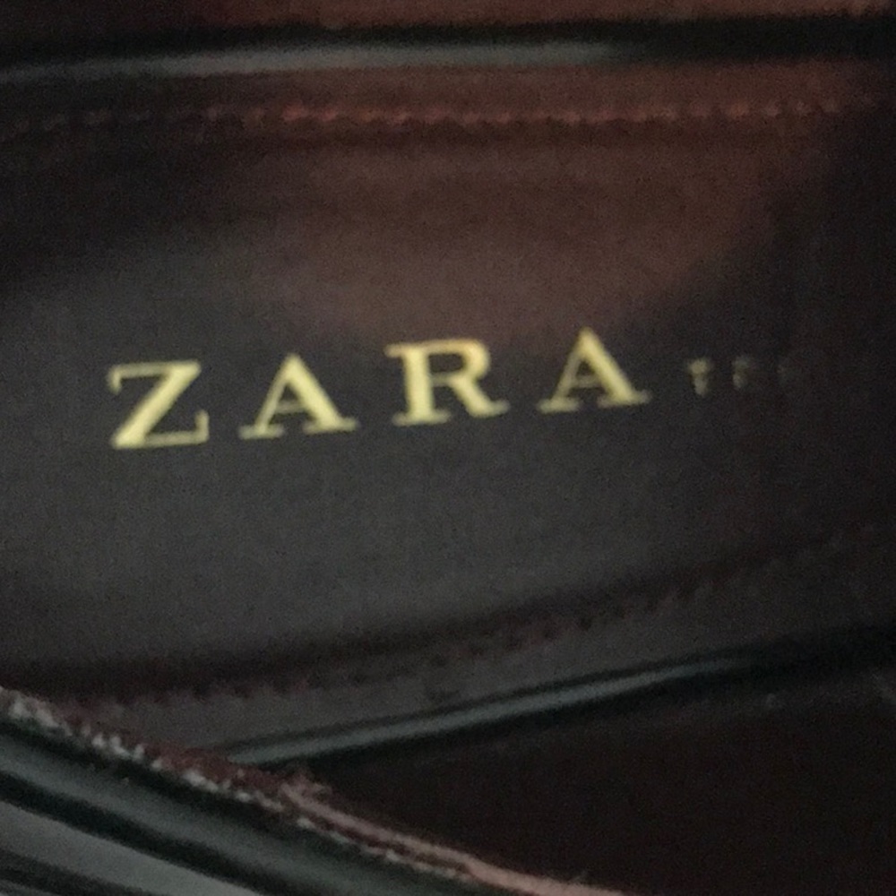 ZARA BLACK Derby Oxford Platform Faux PATENT LEATHER SHOES Size 5/EU36 NWOT - Picture 14 of 16